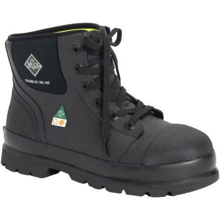 Muck Boots Chore Classic 6" CSA Steel Toe Munkabakancs Férfi Fekete | C6STCSA